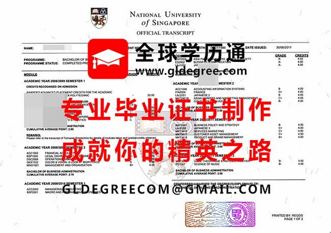 新加坡国立大学文凭样本|仿制新加坡学历文凭|制作新加坡国立大学毕业证书