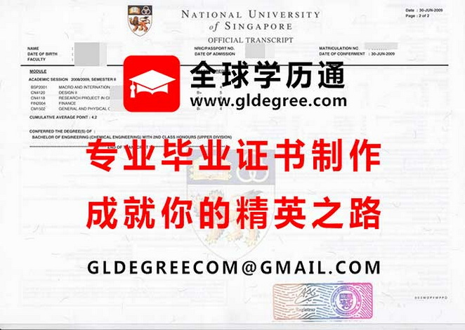 新加坡国立大学成绩单样本|仿制新加坡文凭|代办新加坡国立大学毕业证书