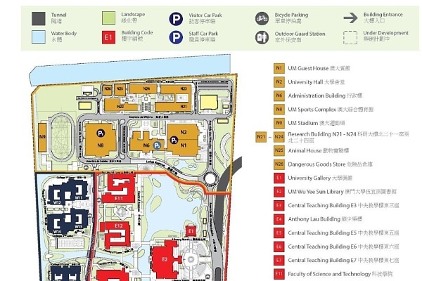 澳门大学新校区地图